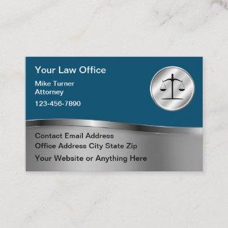 Classy Attorney Silver Tone