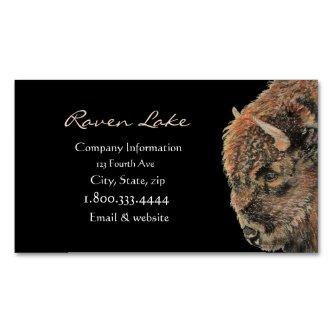 Classy Black Bison, Buffalo  Wildlife Animal Art  Magnet