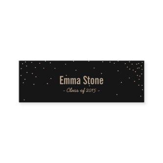 Classy Black & Gold Graduation Name Insert