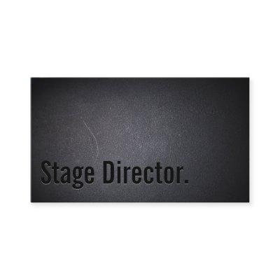 Classy Black Out Stage Director Minimalist