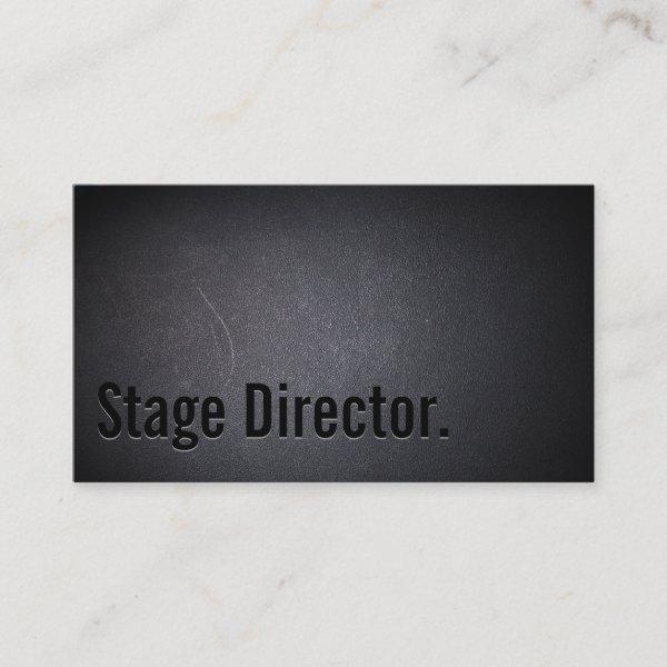 Classy Black Out Stage Director Minimalist