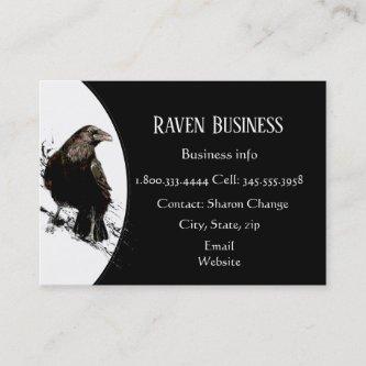 Classy Black Raven Bird  Business Service Shop