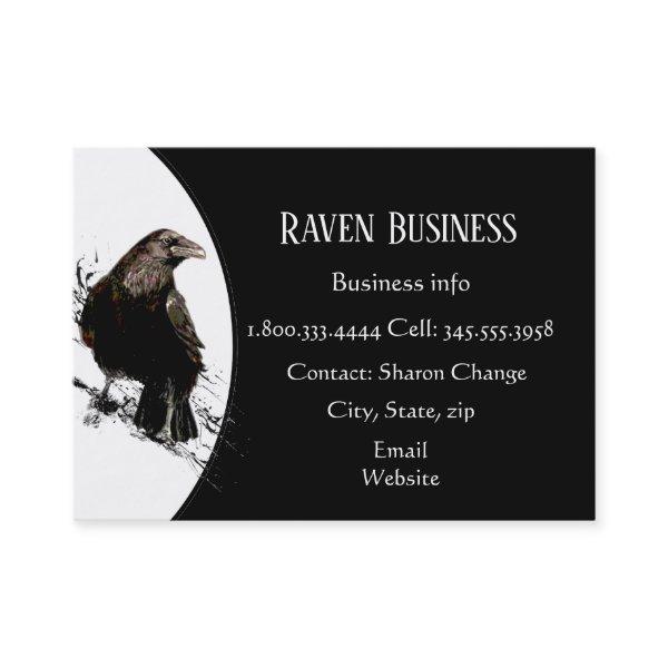 Classy Black Raven Bird  Business Service Shop