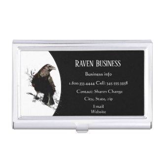 Classy Black Raven Bird  Business Service Shop   Case