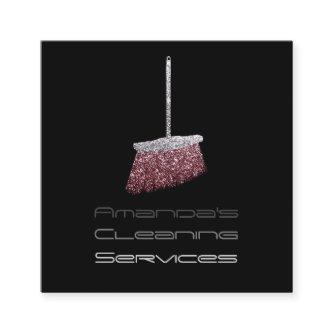 Classy Cleaning Residence Services Maid Gray Black Square