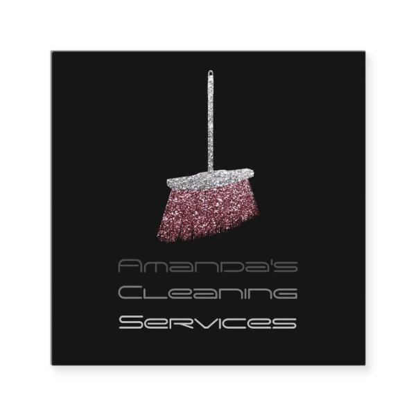 Classy Cleaning Residence Services Maid Gray Black Square