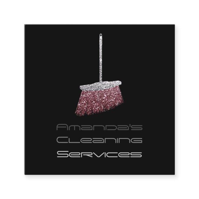 Classy Cleaning Residence Services Maid Gray Black Square