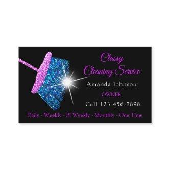 Classy Cleaning Residence Services Pink Blue Spark