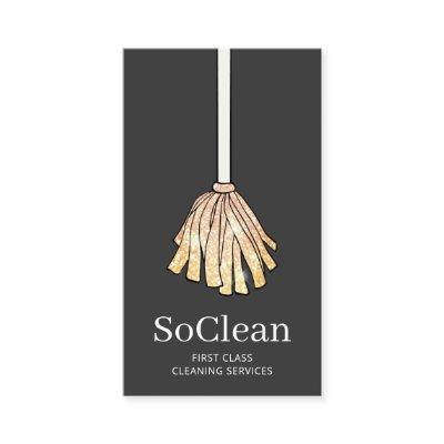 Classy Cleaning Service Maid  Gold Glitter