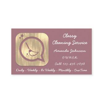 Classy Cleaning Service Maid Gold Groom Logo Rose
