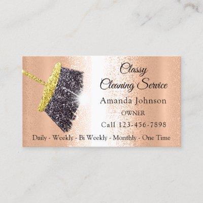 Classy Cleaning Service Maid Gray Silver Rose Gold