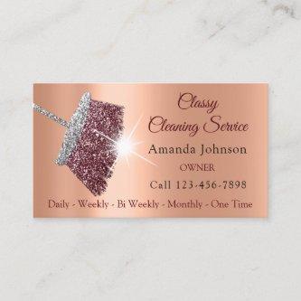 Classy Cleaning Service Maid Rose Silver Peach