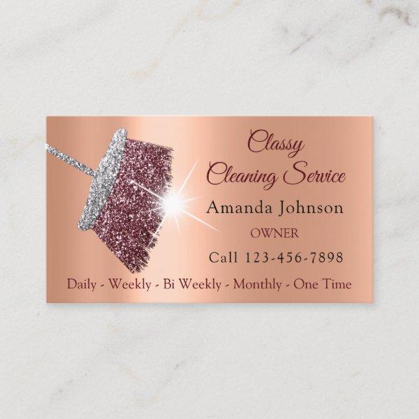 Classy Cleaning Service Maid Rose Silver Peach