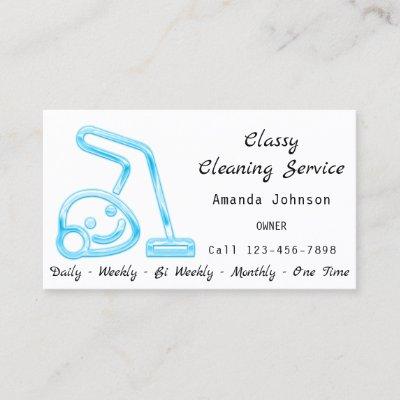 Classy Cleaning Service Maid Vacuum Cleaner Smiles