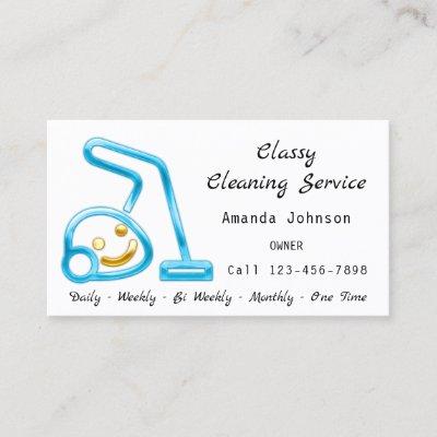 Classy Cleaning Service Maid Vacuum Cleaner Smiles