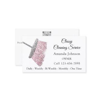 Classy Cleaning Service Maid White Silver QR CODE