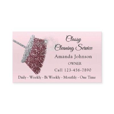 Classy Cleaning Service Residential Silver Pink