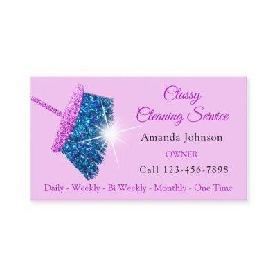 Classy Cleaning Services Pink Ocean Glitter Maid