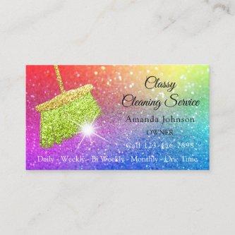 Classy Cleaning Services Rainbow Spark Glitter