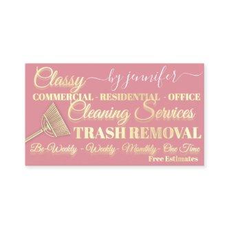 Classy Cleaning Trash Removal Blush Maid QR Code