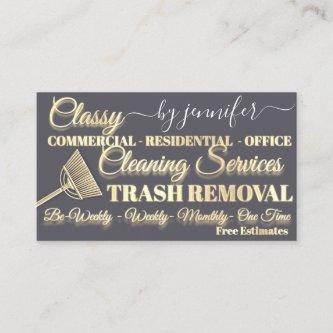 Classy Cleaning Trash Removal Gold Maid QR Code