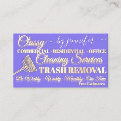 Classy Cleaning Trash Removal Lilac Maid QR Code