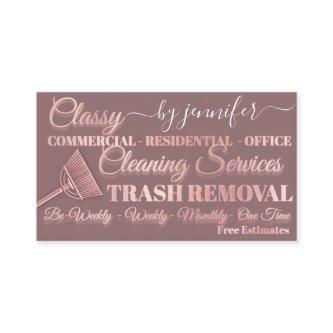 Classy Cleaning Trash Removal Maid QR Code Rose