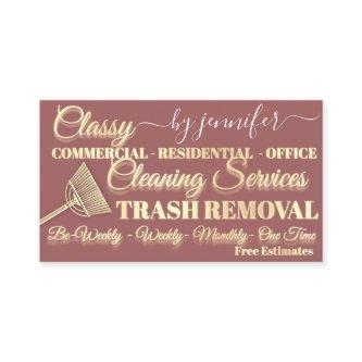 Classy Cleaning Trash Removal Maid QRCode LogoRose