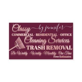 Classy Cleaning Trash Removal Rose Maid QR Code