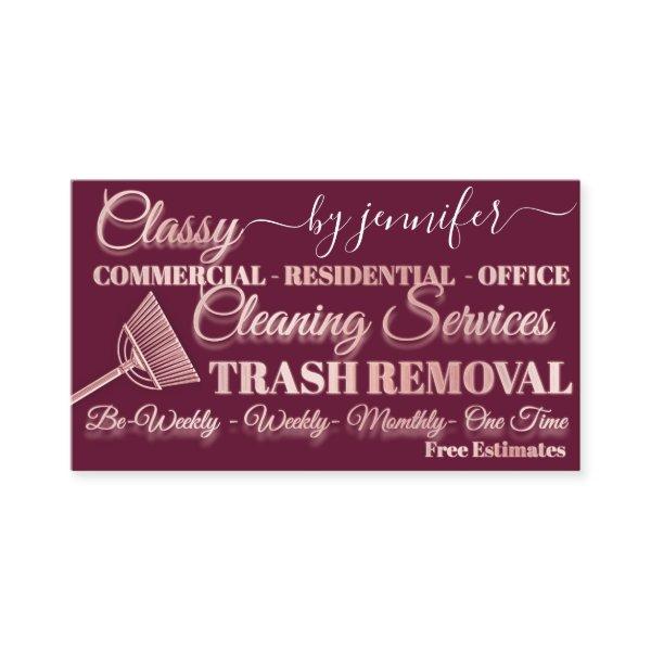 Classy Cleaning Trash Removal Rose Maid QR Code