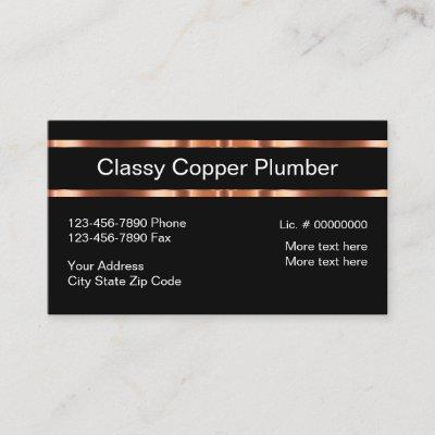 Classy Copper Plumber Design
