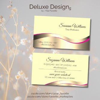 Classy Cream Wavy Gold Decor Decent and Luxurious