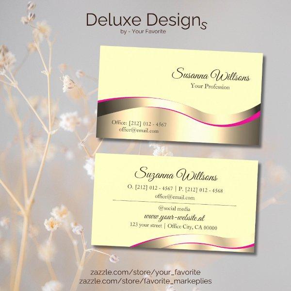 Classy Cream Wavy Gold Decor Decent and Luxurious