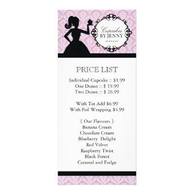 Classy Cupcake Silhouette Rack Card
