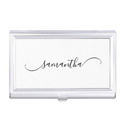 Classy Curved Swash Signature Name  Case