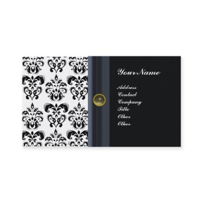 CLASSY DAMASK MONOGRAM ,black agate