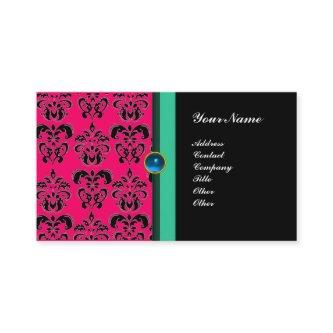 CLASSY DAMASK MONOGRAM ,black sapphire
