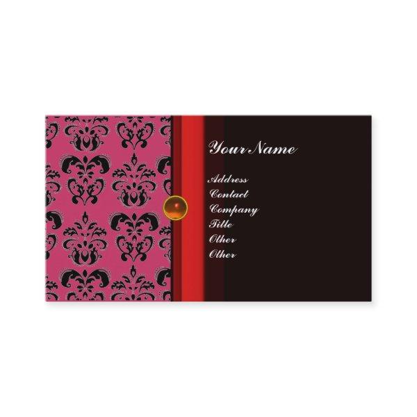 CLASSY DAMASK MONOGRAM black topaz orange
