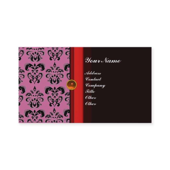 CLASSY DAMASK MONOGRAM black topaz orange