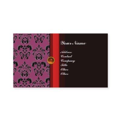 CLASSY DAMASK MONOGRAM black topaz orange