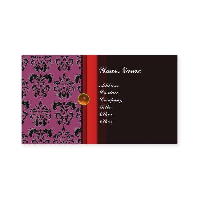 CLASSY DAMASK MONOGRAM black topaz orange