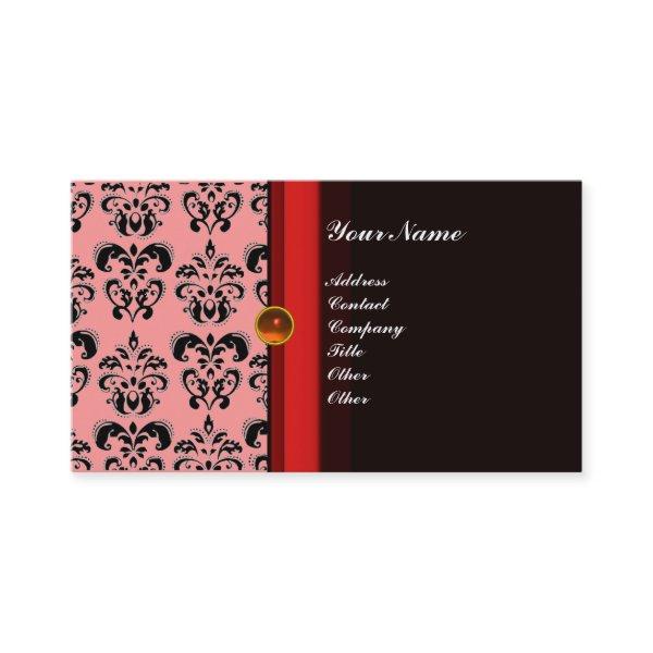 CLASSY DAMASK MONOGRAM black topaz orange