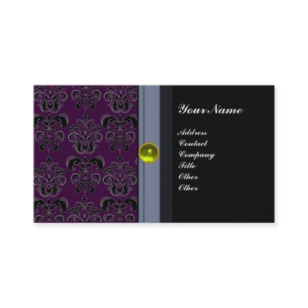 CLASSY DAMASK MONOGRAM black topaz yellow