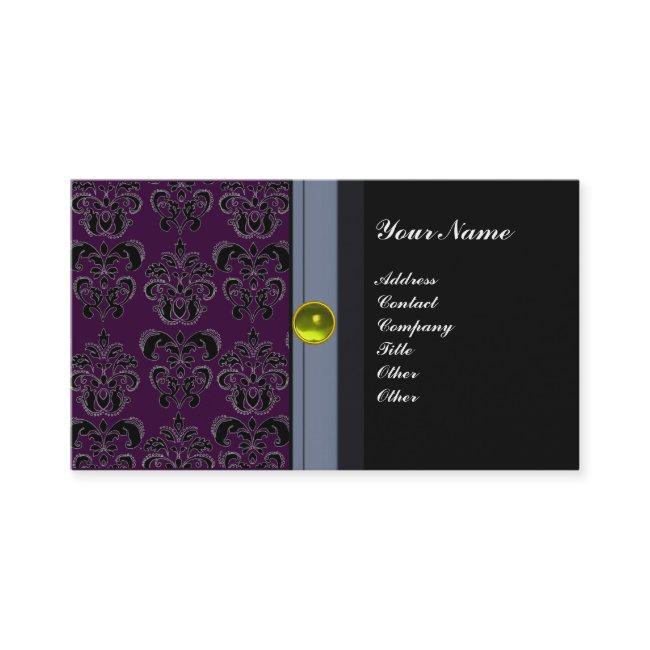 CLASSY DAMASK MONOGRAM black topaz yellow