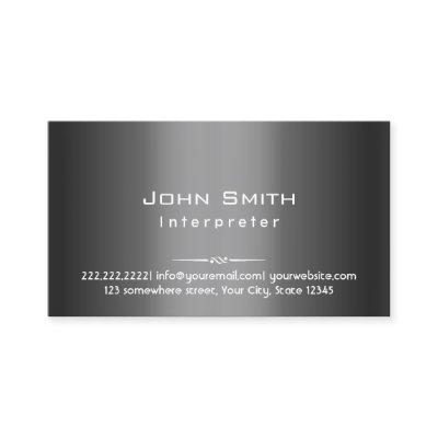 Classy Dark Grey Metal Interpreter
