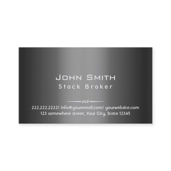 Classy Dark Grey Metal Stock Broker