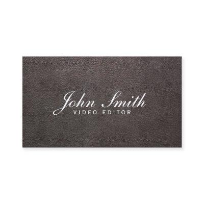 Classy Dark Leather Video Editor