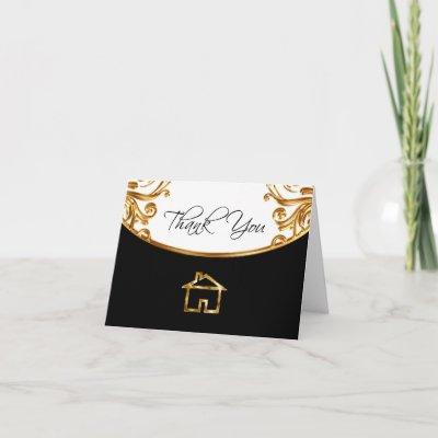 Classy Elegant Real Estate Thank You Cards