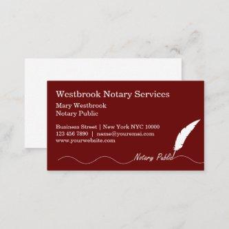 Classy Feather Pen Notary Public