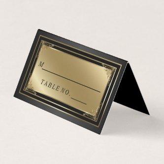 Classy Gold and Black Place Card